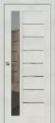 Межкомнатная дверь Порта-27 Grey Veralinga (80*200, bianco weralinga, со стеклом (кроме 55,60*190), полотно+коробка+наличники, mirox grey)