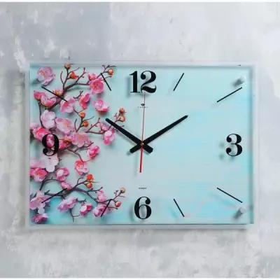 Рубин Часы настенные "Цветы сакуры" 40х56 см, плавный ход