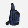 Рюкзак-слинг на молнии, 2 наружных кармана, с USB, цвет синий