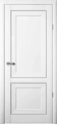 Межкомнатная дверь (дверное полотно) Albero Прадо Винил / Белый / Глухое 70х200