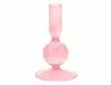 Подсвечник фасиль, стекло, розовый, 14х8 см, Koopman International