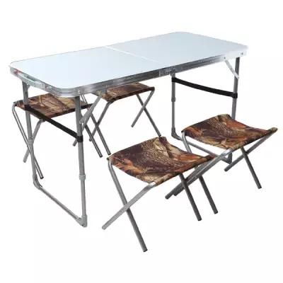 Nika Набор стол+стулья (ССТ-К2/8 металлик/камуфляж саванна)