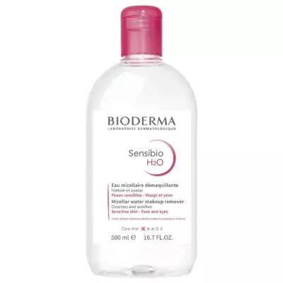 Мицеллярная вода H2O Bioderma Sensibio для очищения нормальной и чувствительной кожи лица 500 мл