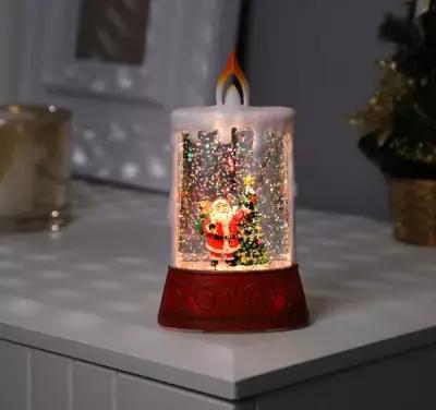 Светодиодная фигура "Дед Мороз" 8 * 14.5 * 4.2 см, пластик, батарейки АААх2 (не в комплекте), свечение тёплое белое