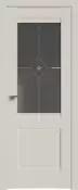 Дверь Профиль дорс 2 U (Магнолия Сатинат) узор графит с прозрачным фьюзингом