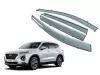 Премиум дефлекторы окон для Hyundai Santa Fe (TM) 2019+/2021+ | с молдингом из нержавейки