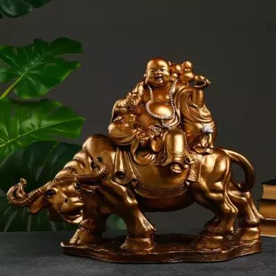 Хорошие сувениры Фигура "Хоттей на буйволе" бронза, 23х47х36см