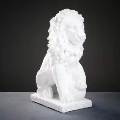 Хорошие сувениры Фигура "Лев сидя с шаром" белый 31х19х45см