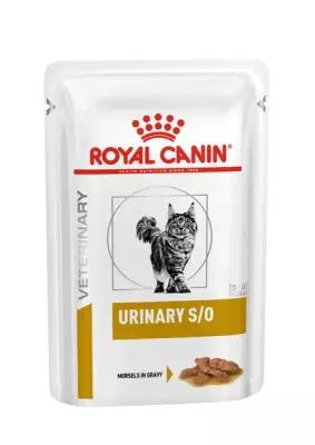 Корм для кошек Royal Canin Urinary S/O при лечении МКБ, с курицей 12шт. х 85 г (кусочки в соусе)