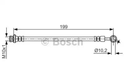Шланг торм. зад. внеш. nissan juke 1.6 10 Bosch 1987481698