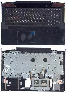 Клавиатура для ноутбука Lenovo IdeaPad 700-15ISK, Русская, черная с черным топкейсом