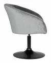 Кресло дизайнерское Лого-М DOBRIN EDISON BLACK сиденье серый велюр (1922-19), основание черный