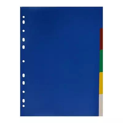 Разделитель листов А4, 5 листов, без индексации, "Office-2020", цветной, пластиковый
