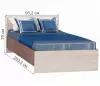 Односпальная кровать Bravomebel Бася КР-555 90 см х 200 см ясень шимо