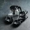 Набор чайный «Клео»: чайник стеклянный заварочный 900 мл, с металлическим ситом, 4 кружки, 150 мл