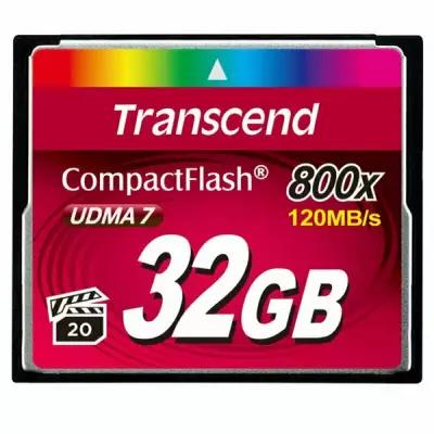Карта памяти Transcend CompactFlash 800 32Gb UDMA7, TS32GCF800, 1209511