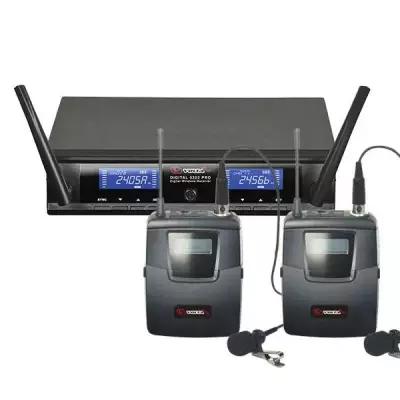 Volta Digital 0202HL Pro микрофонная цифровая (2.4 МГц) радиосистема с двумя карманными передатчиками со сменными микрофонами - головными и петличными