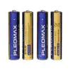 Батарейка алкалиновая Pleomax, AAA, LR03-4S, 1.5В, спайка, 4 шт