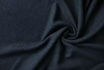 Ткань синий твид шанель из шерсти и кид мохера