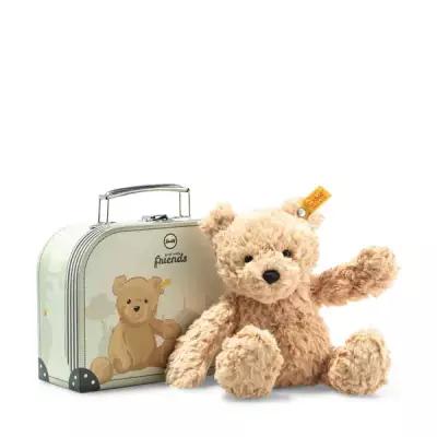 Мягкая игрушка Steiff Soft Cuddly Friends Jimmy Teddy bear in suitcase (Штайф Мягкие Приятные Друзья Мишка Тедди Джимми в чемодане 25 см)