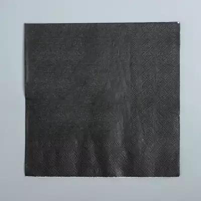 Страна Карнавалия Салфетки бумажные, однотонные, 33x33 см, набор 20 шт., цвет чёрный