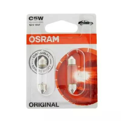 Лампа автомобильная Osram, C5W, 12 В, 5 Вт, (SV8,5-35/11), 6418 4651002