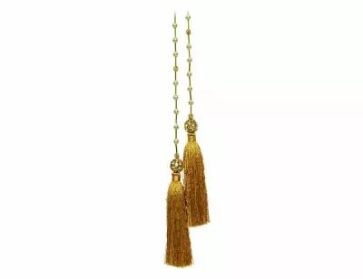 Декоративная подвеска-гирлянда с кистями осман, золотая, 97 см, Kaemingk (Decoris) 521680-золотая