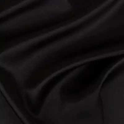 Ткань блузочная "Poly satin", арт: PSS-001, цвет: черный (45х45 см)