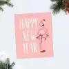 Открытка-карточка Happy New Year фламинго, 8.8 x 10.7 см./В упаковке шт: 20