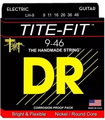 "DR LH-9 - струны для электрогитары, Калибр: 9-46, Серия: TITE-FIT, Обмотка: никелированая сталь, Покрытие: нет"
