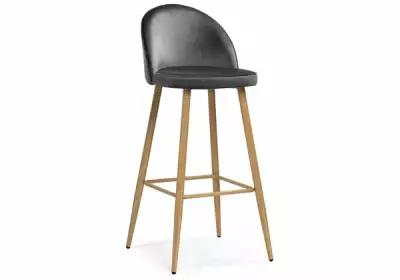 Барный стул Woodville Dodo 1 Dark grey with edging/Wood