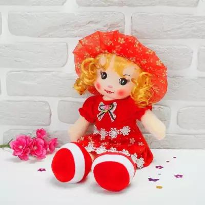 Мягкая кукла «Девчушка», юбочка в цветочек, 45 см, цвета микс