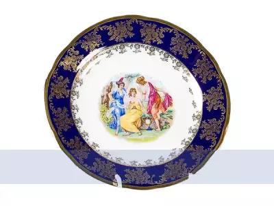 Тарелка столовая 25 см Мэри-Энн, Мадонна, кобальт (6 штук) 03160115-0179 Leander