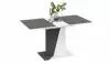 Стол обеденный «Сан-Ремо» Тип 1 (Серый матовый Lux/Белый глянец/Стекло серое матовое Lux)