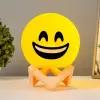 RISALUX Ночник Смайл улыбки LED от батареек 3хААА желтый 14х14х18 см