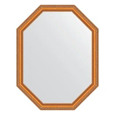 Зеркало в багетной раме Evoform - золотые бусы на бронзе 60 mm 61x81 cm