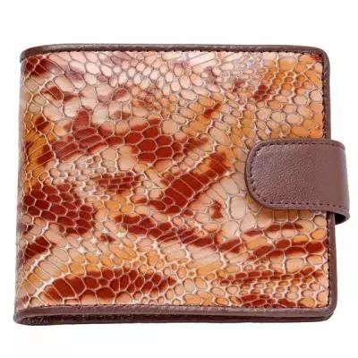 Бежевое портмоне со змеиной кожей Dr.Koffer X510117-22-61