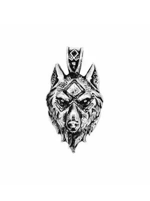 Подвеска-оберег Волк из серебра Serebromag