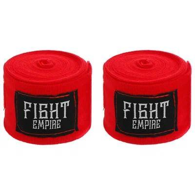 Бинты боксёрские эластичные FIGHT EMPIRE 5 м, комплект 2 шт., цвет красный