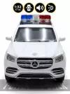 Металлическая машинка ChiMei 1:32 (17 см) «Mercedes-Benz GLS (Полиция)» белая, свет, звук, инерция M314-2