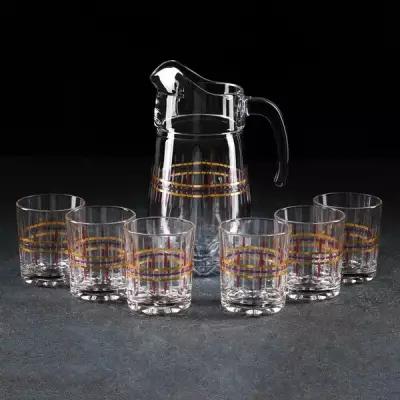 Ас-декор Набор питьевой «Мерцание», 7 предметов: кувшин 1,34 л, низкие стаканы 250 мл, 6 шт