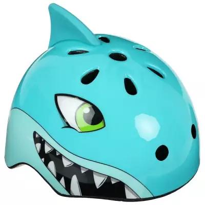 Шлем велосипедиста детский CORSA «Акула» размер S, обхват 50-54 см, цвет бирюзовый
