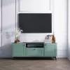 Тумба под телевизор, ТВ тумба из МДФ, Frame 150х45х57 см, Фабрика мебели NEW LINE, цвет: серый, зеленый