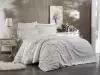 Комплект постельного белья премиум качества, Gelin Home, Евро с 4 наволочками, лиловый, 50х70, египетский хлопок, люкс