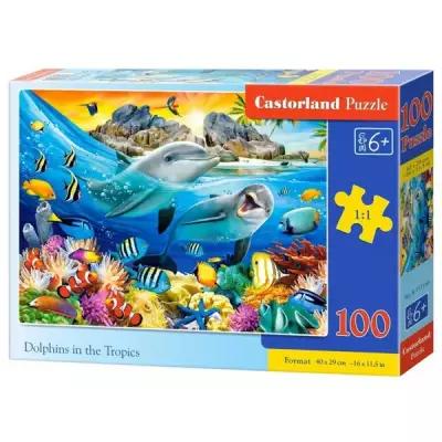 Пазл «Дельфины в тропиках», 100 элементов