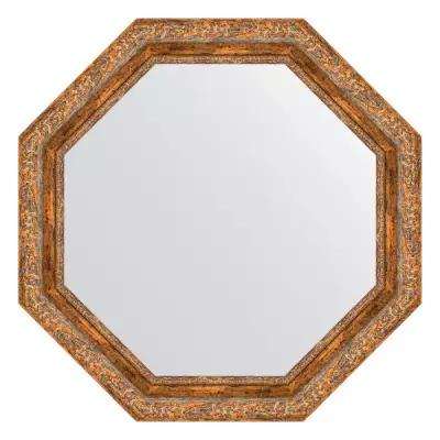 Зеркало в багетной раме - виньетка античная бронза 85 mm (75,4 Х 75,4 cm) (EVOFORM)
