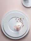Тарелка салатная/десертная DEGRENNE Perles De Rosee Blanches, 24 см, лиможский фарфор, белая (233924)