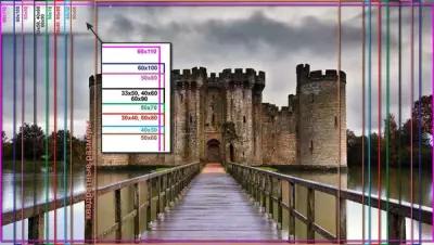Постер на экокоже 50x70 LinxOne "Bodiam east sussex england castle" 238