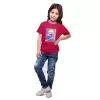 Детская футболка «Большая волна - Неоновая гравюра» (164, темно-розовый)