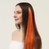Локон накладной, прямой волос, на заколке, 50 см, 5 гр, цвет оранжевый